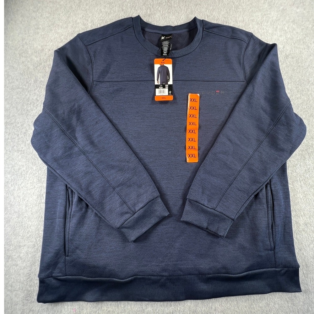 Spyder New With Tags Sweatshirt XXL Blue Bonded Fleece Crewneck Sweatshirt